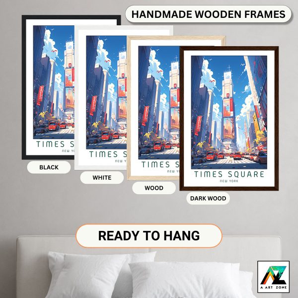 Cityscape Brilliance: Framed Wall Art of Times Square in Manhattan