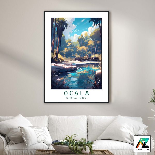 Nature's Tranquility: Ocala National Forest Framed Wall Art