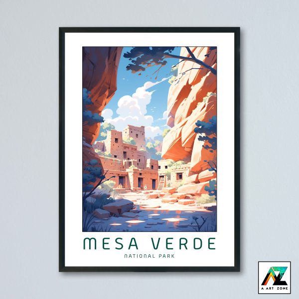 Scenery Serenity: Mesa Verde National Park Framed Wall Symphony