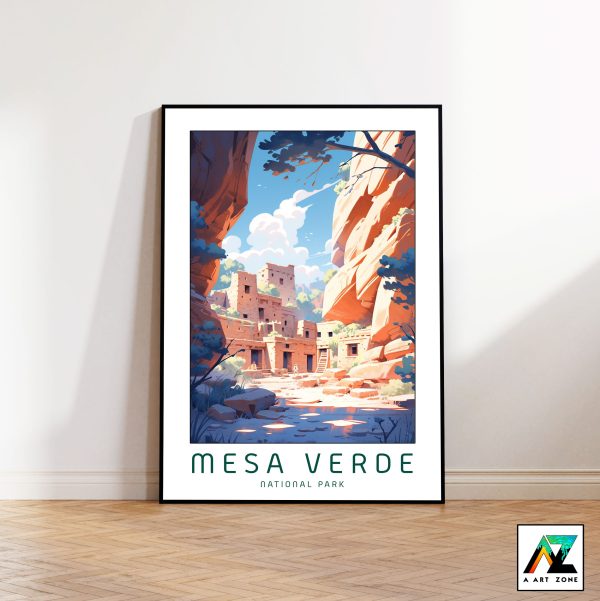 Nature's Canvas: Framed Wall Art Showcasing Mesa Verde's Stunning Scenery