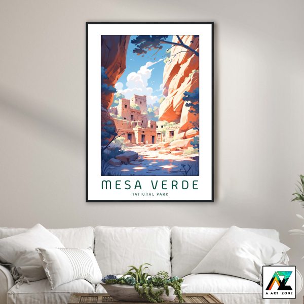 Scenic Splendor: Mesa Verde National Park Framed Art of Montezuma County