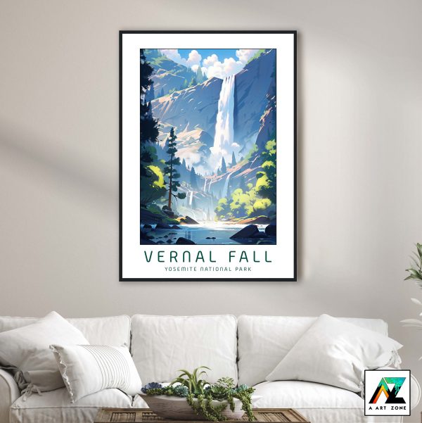Serenity Falls: Yosemite Vernal Falls Wall Art Extravaganza