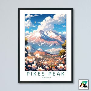 Pikes Peak El Paso County Colorado USA - Mountain Scenery Artwork