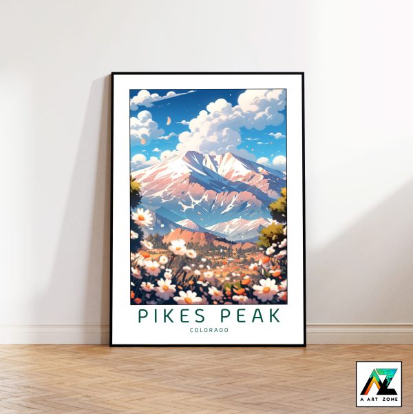 Artistry in Colorado Wilderness: El Paso's Pikes Peak Framed Wall Art