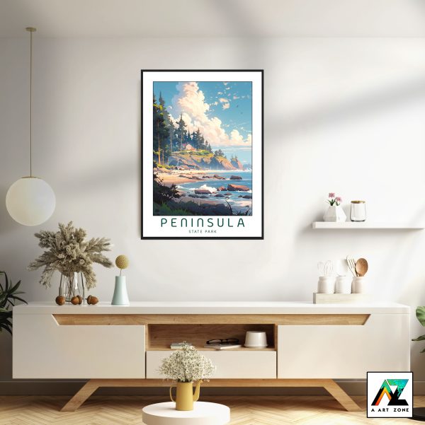 Tranquil Park Views: Peninsula State Park Framed Wall Art