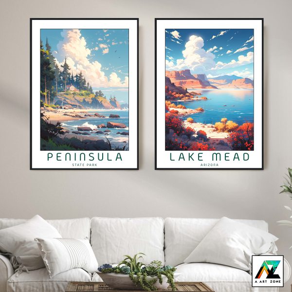 Door County's Scenic Charm: Peninsula State Park Framed Wall Art