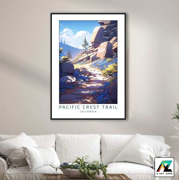 Chester's Scenic Adventure: Pacific Crest Trail Framed Wall Art