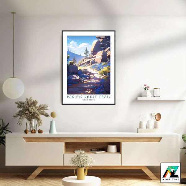 Nature's Trail Symphony: Framed Pacific Crest Trail Wall Art