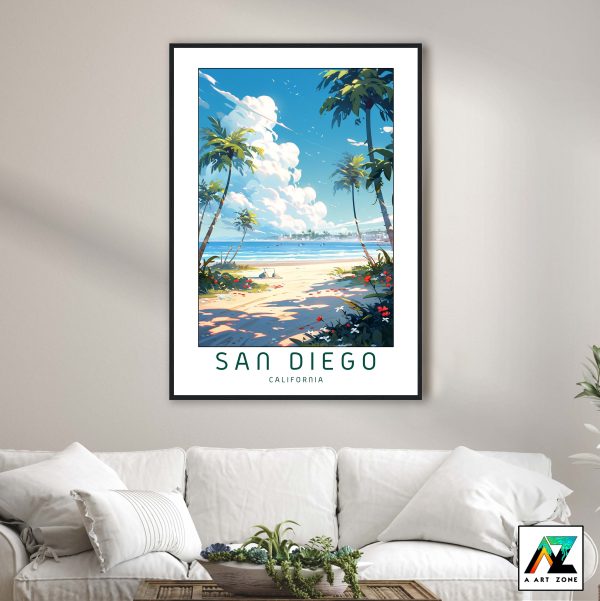 California's Coastal Beauty: Framed Wall Art of San Diego Beach