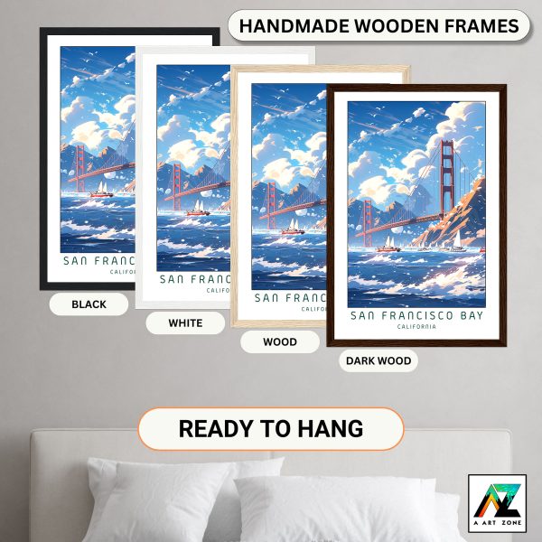 California's Beach Charm: San Francisco Bay Beach Framed Wall Art