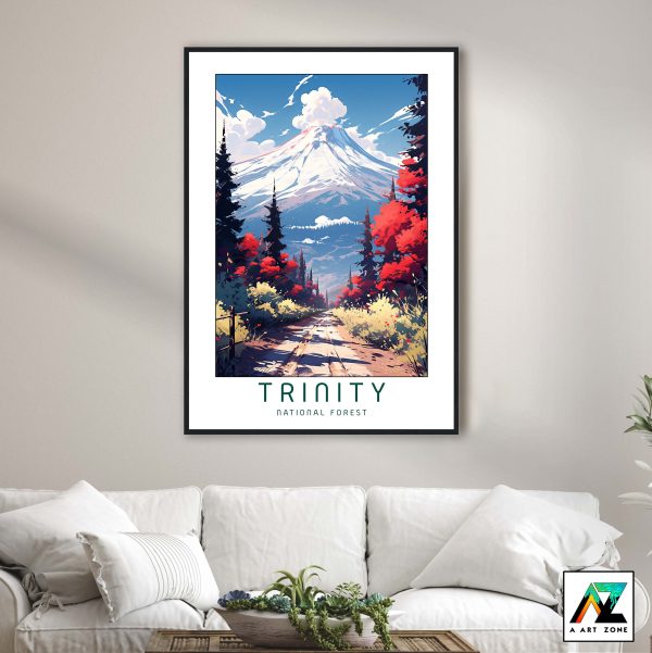 Woodland Serenity: Trinity National Forest Framed Wall Art in Redding, California, USA