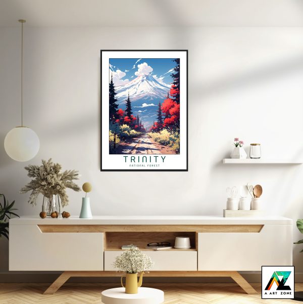 Elegance of the Forest: Framed Wall Art of Trinity National Forest in Redding, California