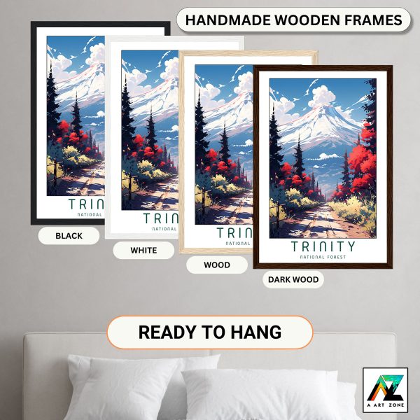 Artistry in California Woodlands: Framed Wall Art of Trinity National Forest