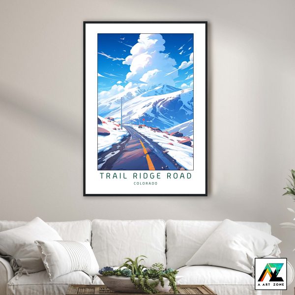 Colorado's Mountain Charm: Trail Ridge Road Framed Wall Art