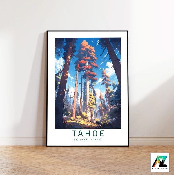 Elegance of the Mountains: Framed Wall Art of Tahoe National Forest in Nevada City