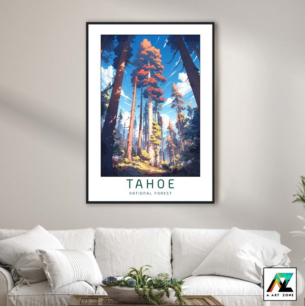Mountain Majesty: Tahoe National Forest Framed Wall Art in Nevada City, California, USA