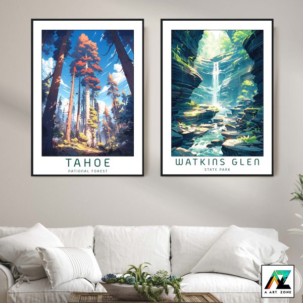 California's Mountain Charm: Tahoe National Forest Framed Wall Art