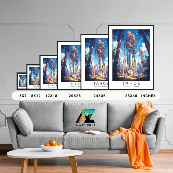 Artistry in California Wilderness: Framed Wall Art of Tahoe National Forest