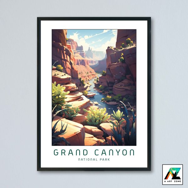Canyon Beauty: Grand Canyon National Park Framed Wall Symphony