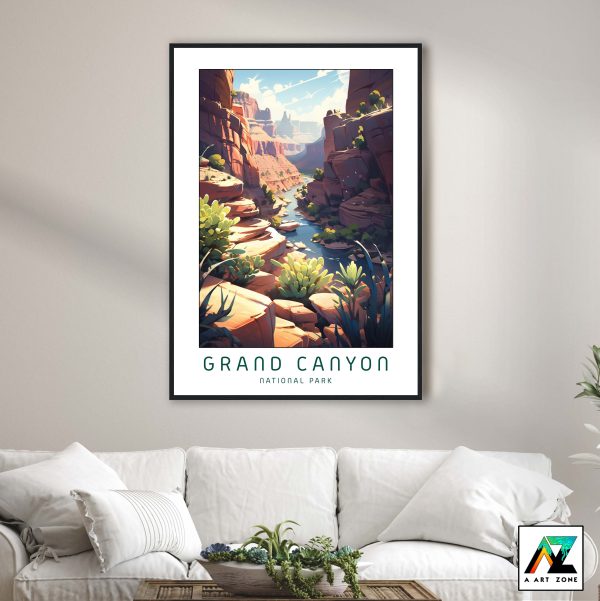 Nature's Canvas: Framed Wall Art Showcasing the Grand Canyon's Beauty
