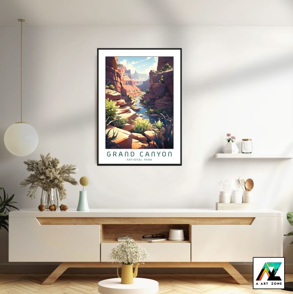 Breathtaking Horizons: Framed Artwork Showcasing Grand Canyon's Scenic Beauty