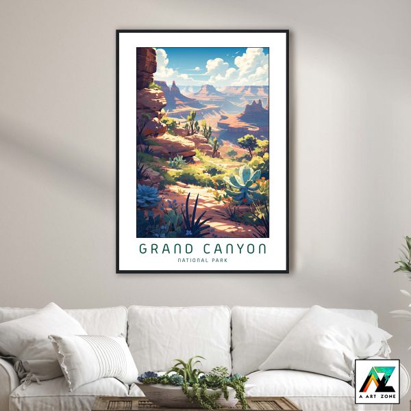 Serenity Panorama: Grand Canyon National Park Panorama Delight Wall Art Extravaganza