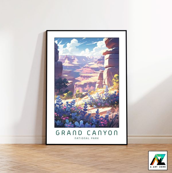 Sunny Day Peaks: Grand Canyon National Park Sunny Day Wall Art Brilliance