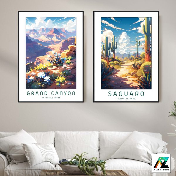 Canyon Wonder: Grand Canyon National Park Framed Poster Symphony