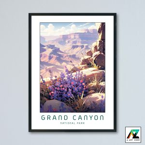 Vibrant Retreat: Grand Canyon's Vibrant Colors National Park Poster Extravaganza