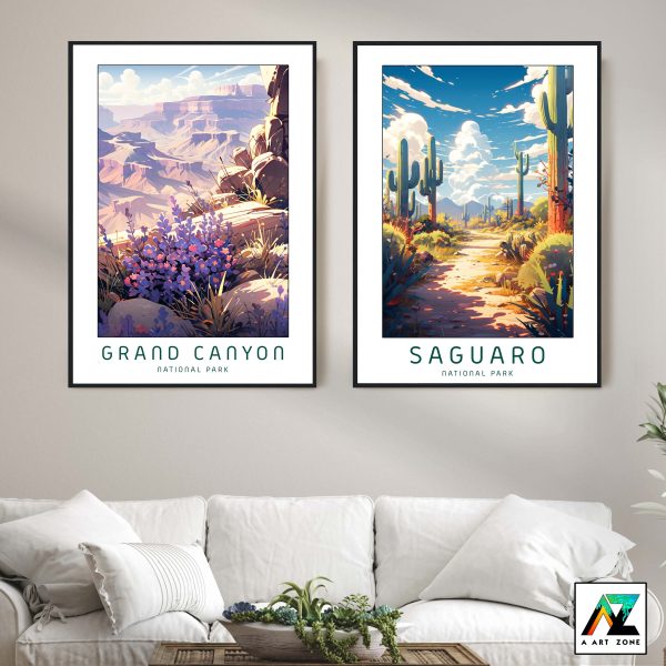Elevate with Vivid Brilliance: National Park Framed Poster in Arizona