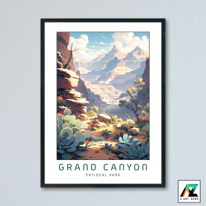 Majestic Grandeur: Grand Canyon National Park Majesty Canvas Wall Art