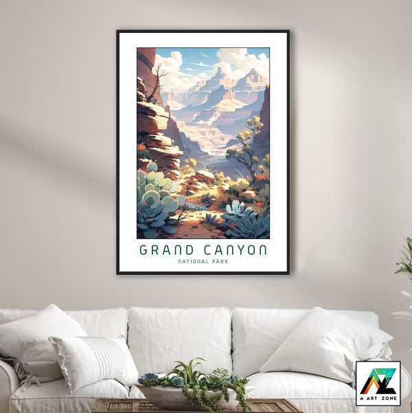 Canyon Majesty: Grand Canyon National Park Framed Canvas Symphony