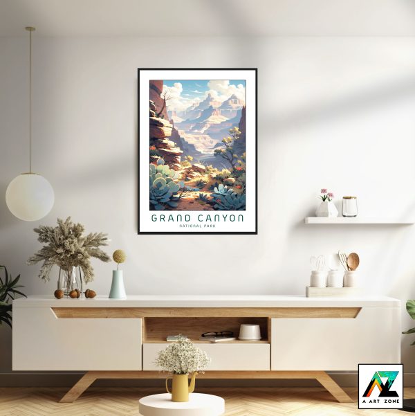 Redefine with Majestic Nature: Coconino County Framed Canvas at the Grand Canyon