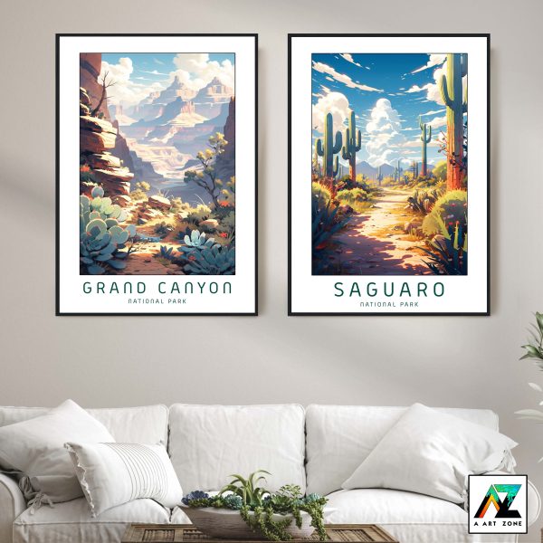 Elevate with Majestic Brilliance: National Park Framed Canvas in Arizona