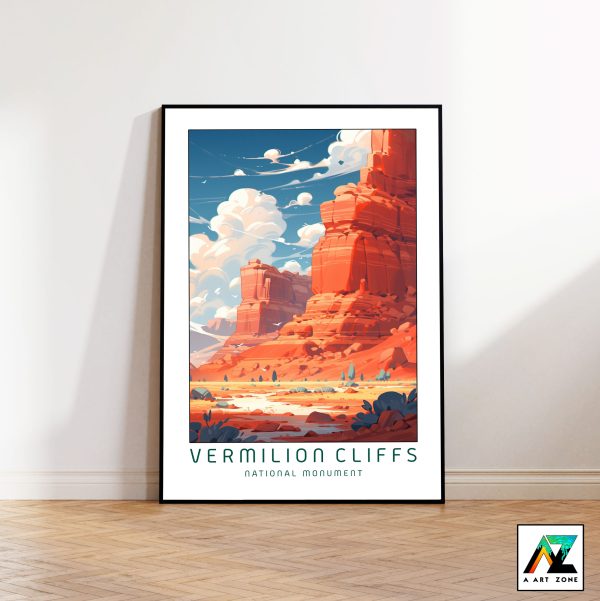 Desert Majesty: Vermilion Cliffs National Monument Framed Wall Art in Arizona, USA