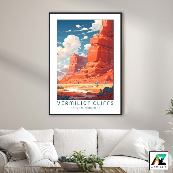 Nature Meets Desert: Framed Vermilion Cliffs National Monument Wall Art in Coconino County, Arizona, USA