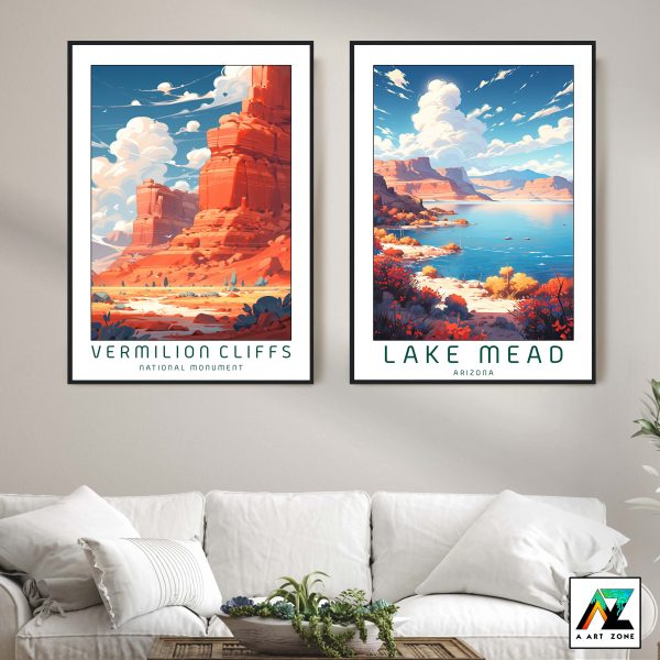 Elegance of the Desert: Framed Wall Art of Vermilion Cliffs National Monument in Coconino County, Arizona