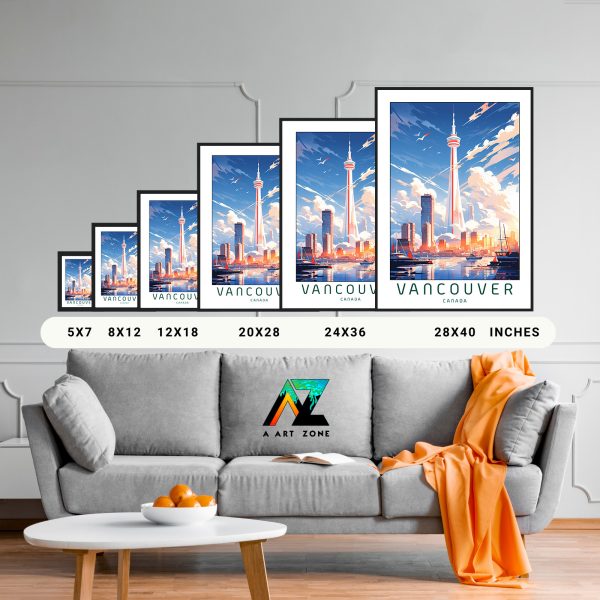 Elegance of the City: Framed Wall Art of Vancouver City in British Columbia