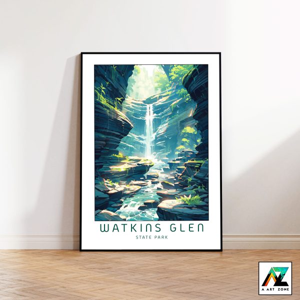 Artistry in New York Wilderness: Framed Wall Art of Watkins Glen State Park