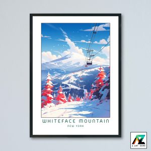 Whiteface Mountain Wilmington New York USA - Ski Resort Scenery Artwork