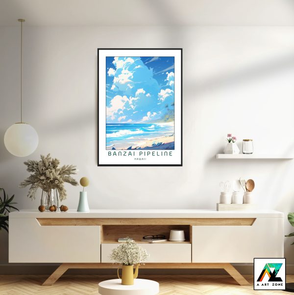 Artistry in Coastal Wonderland: Framed Wall Art of Banzai Pipeline