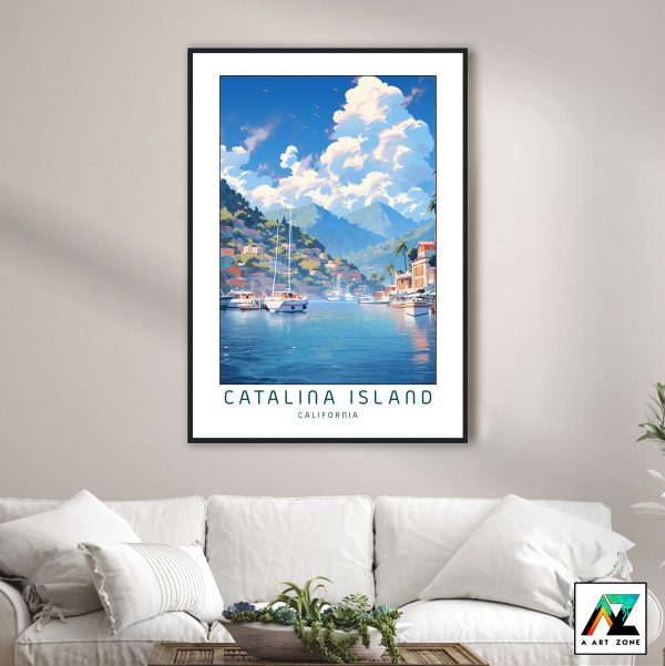 Coastal Gem Retreats: Catalina Island Framed Wall Art