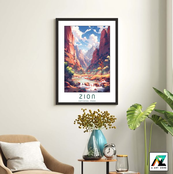 River Symphony: Zion National Park River View Wall Art in Iron County