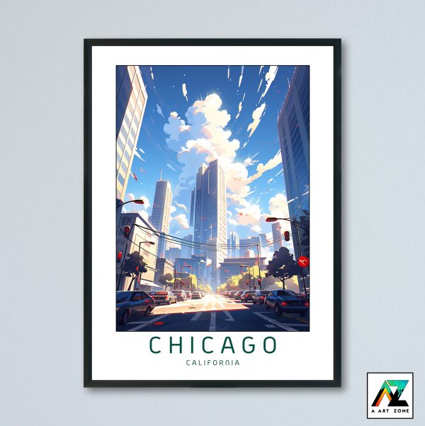 Chicago Chicago City California USA - City View Scenery Artwork