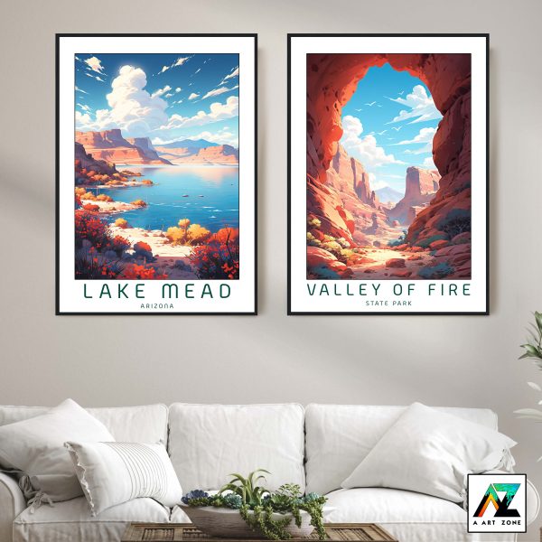 Artistry in Lakeside Wonderland: Framed Wall Art of Lake Mead