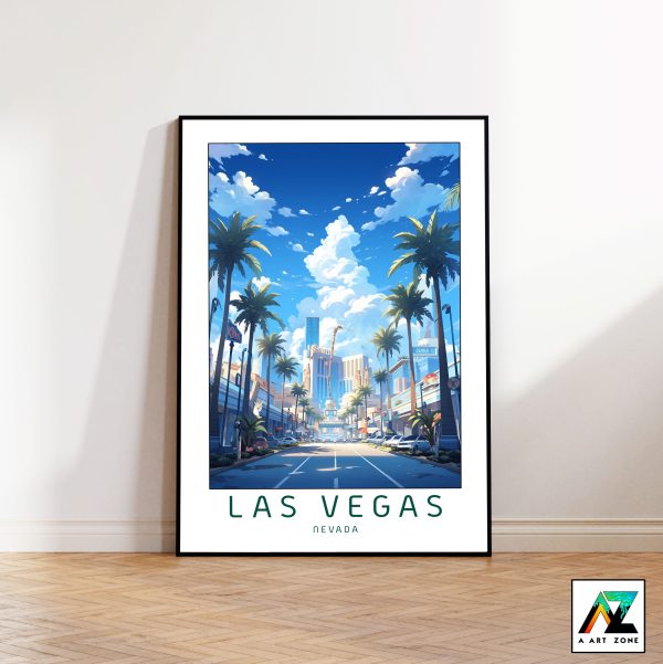 Elegance of the City: Framed Wall Art of Las Vegas City in Nevada