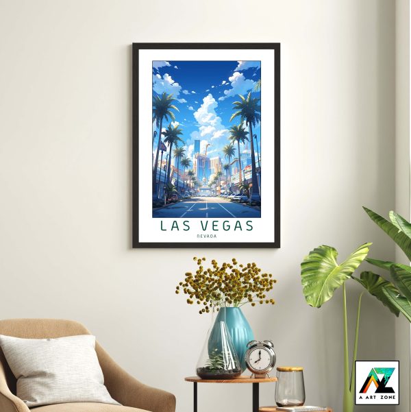 Urban Energy: Framed Las Vegas City Wall Art in Nevada, USA
