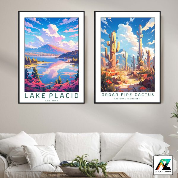 Elegance of the Lake: Framed Wall Art of Lake Placid in Essex, New York