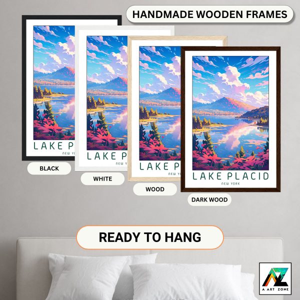 Nature Meets Lakeside: Framed Lake Placid Wall Art in Essex, New York, USA