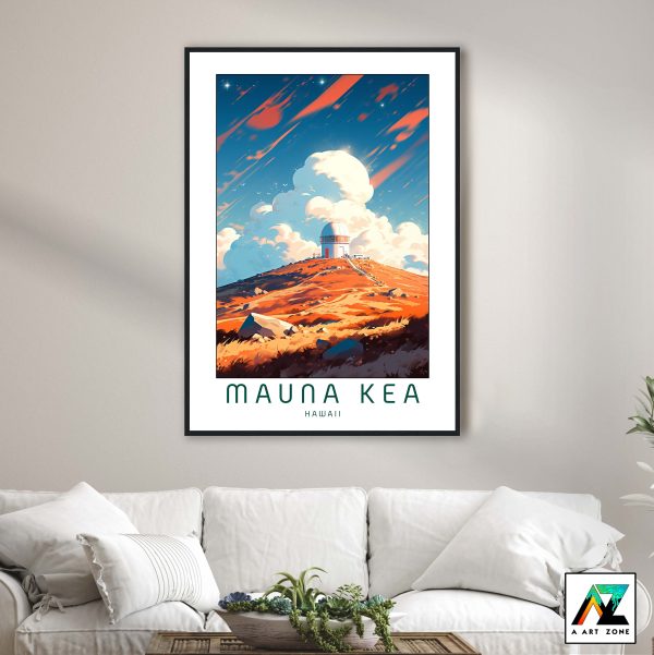 Hawaii's Fiery Charm: Mauna Kea Framed Wall Art